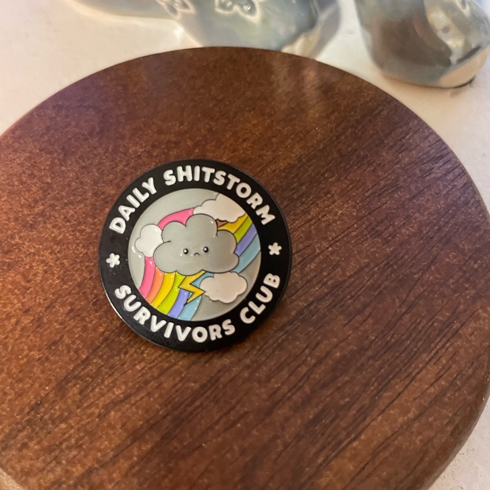 Daily Shitstorm Survivors Club Enamel Pin